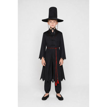 Black Wizard Costume with Cloak and Hat main product view