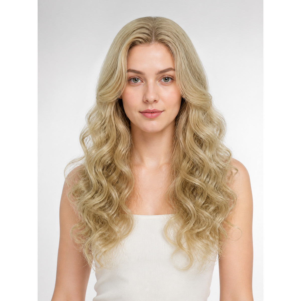 Light Golden Wavy Carnival Wig for Halloween main product view