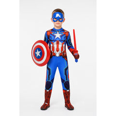 Captain America Costume with Mask and Shield