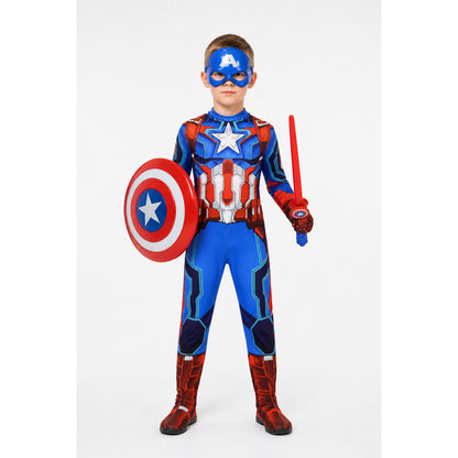 Captain America Costume with Mask and Shield main product view