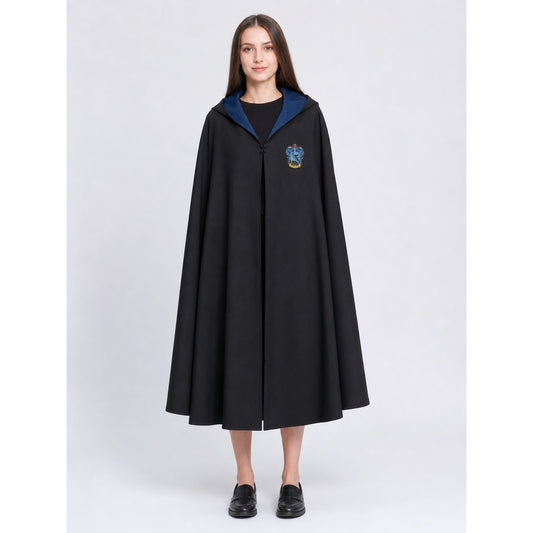 Black Costume Cloak, Wizard Robe front view