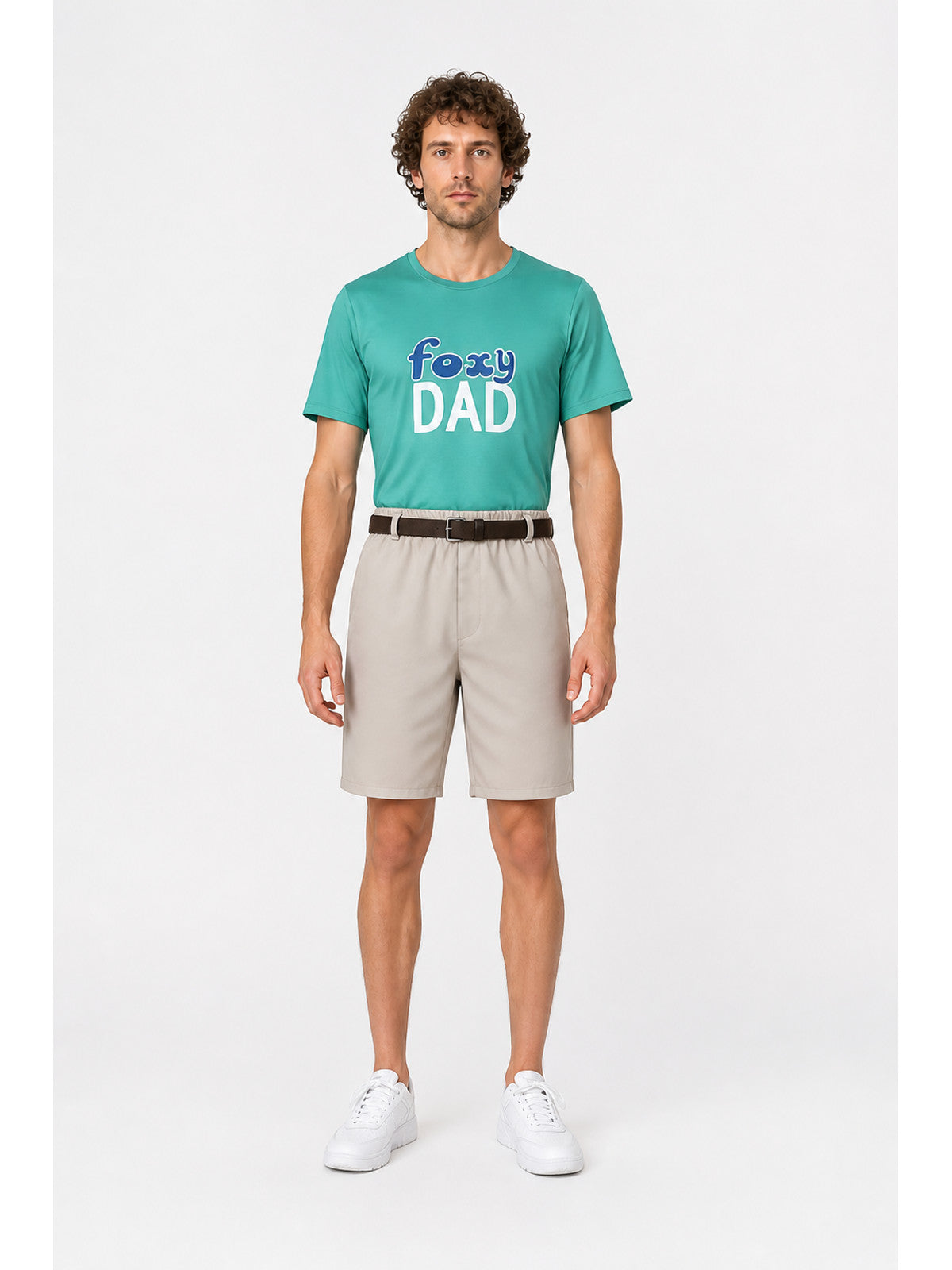 Costume with a T-shirt, Shorts, and Printed Belt main product view