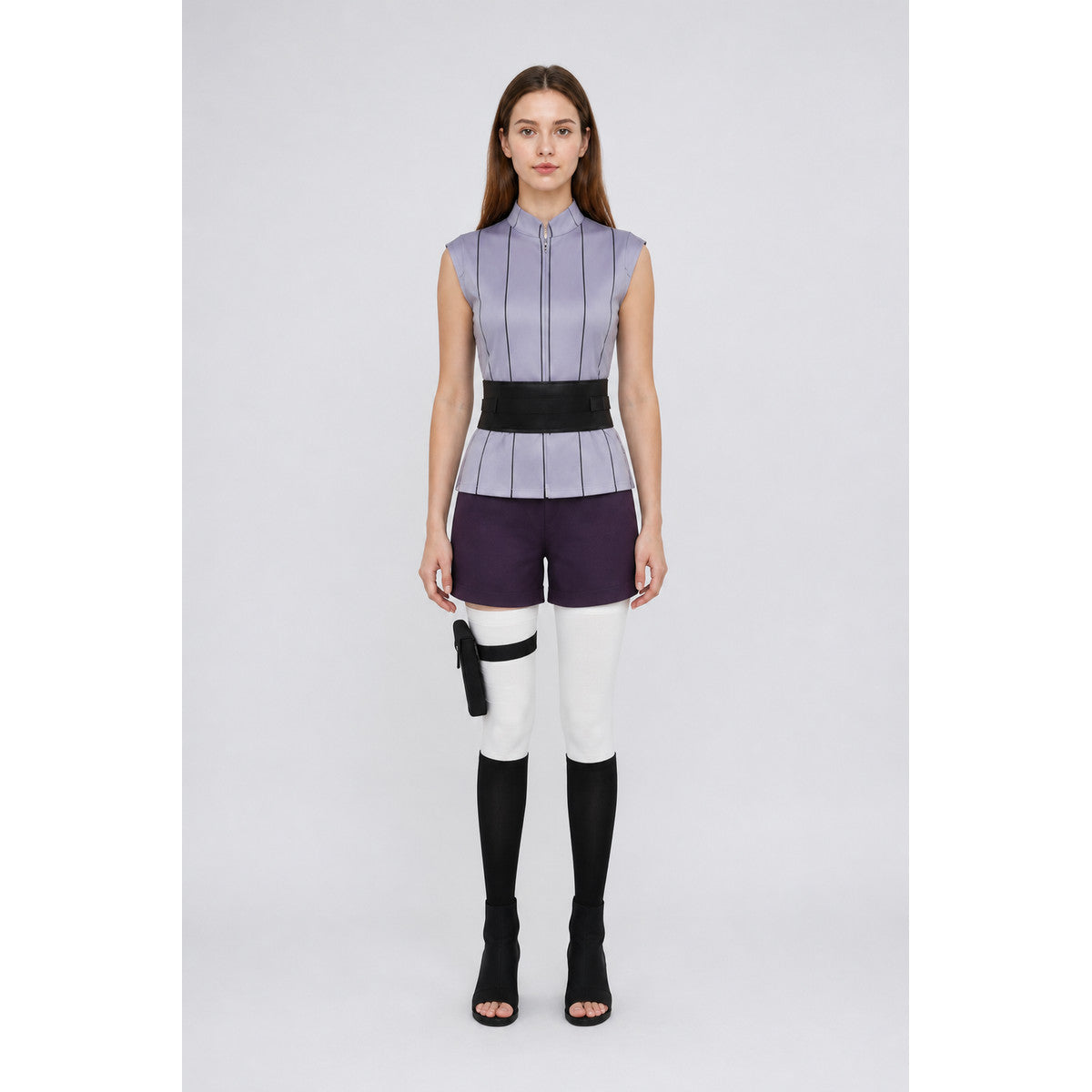 Hinata Hyuga Sleeveless Cosplay Costume with Shorts main product view