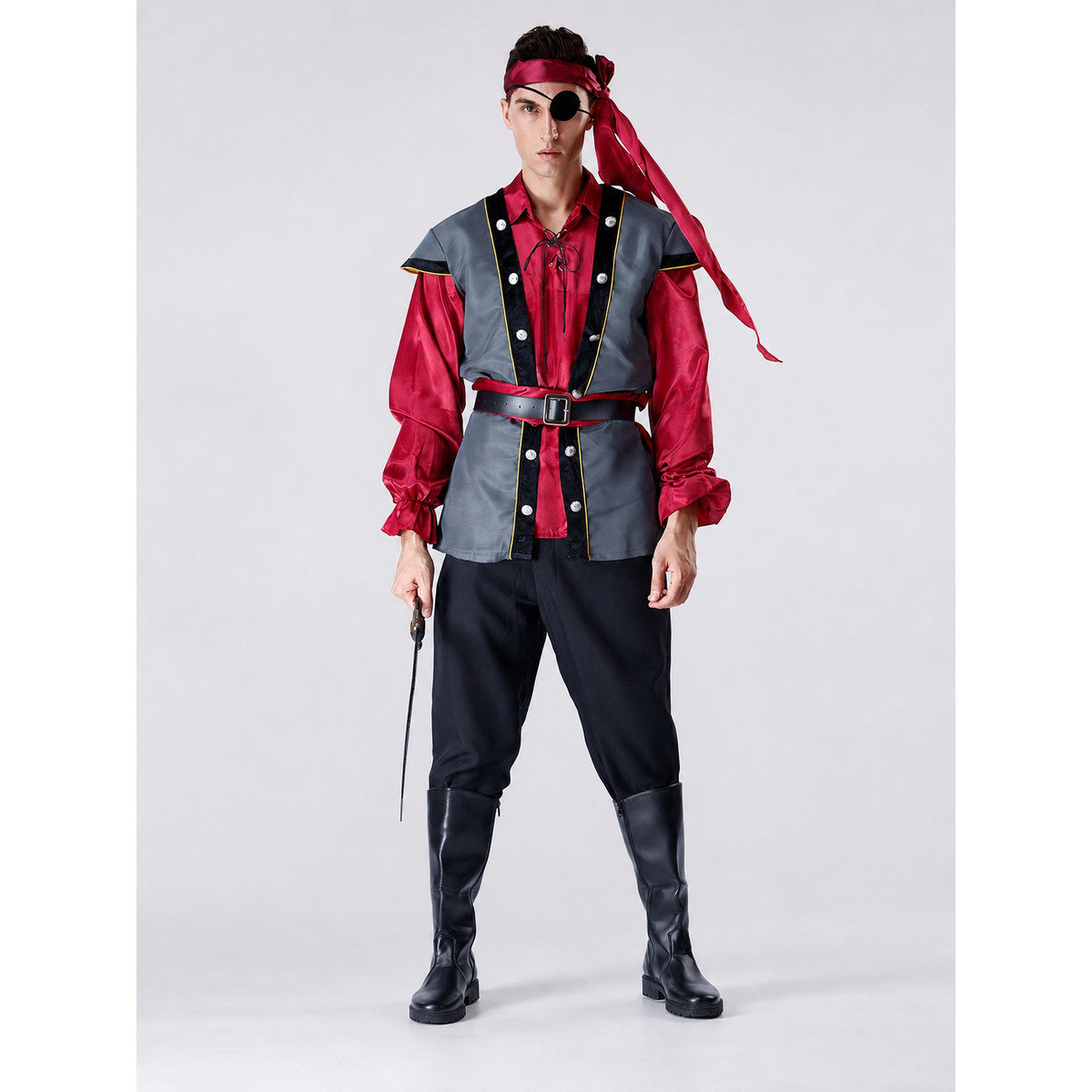 Pirate Costume for a Role-Playing Look with Vest and Belt