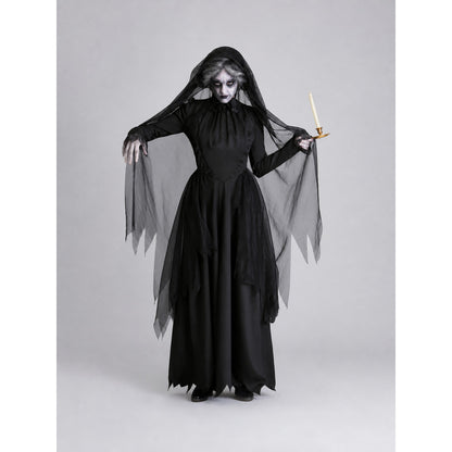 Halloween Costume: Black Dress with a Long Veil