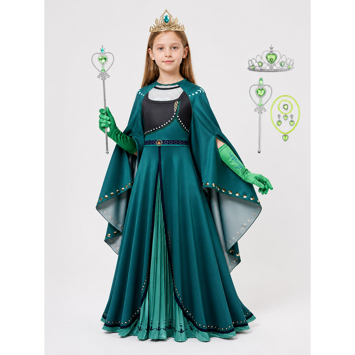 Turquoise Princess Costume for Halloween main product view