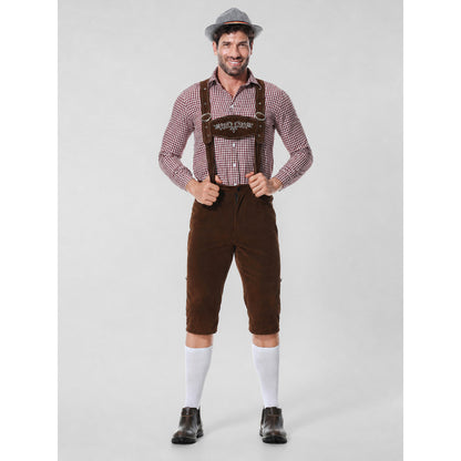 Historical Costume with Suspenders, Shirt, and Hat