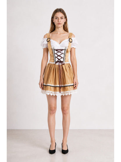 Bavarian Lace-Up Costume with Lace for Oktoberfest main product view