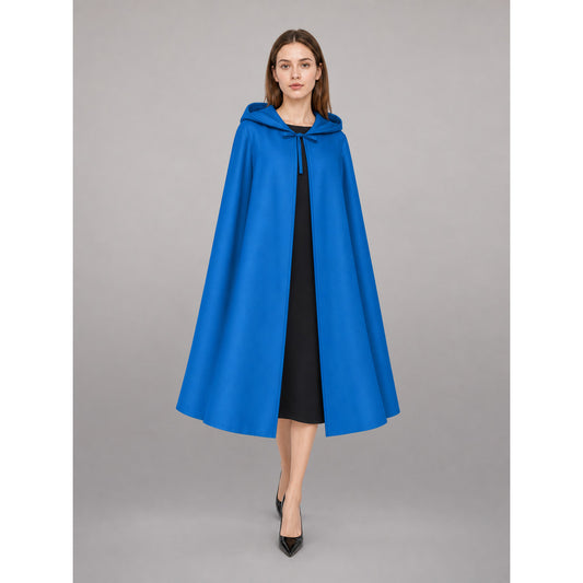 Blue Hooded Carnival Cloak for Cosplay