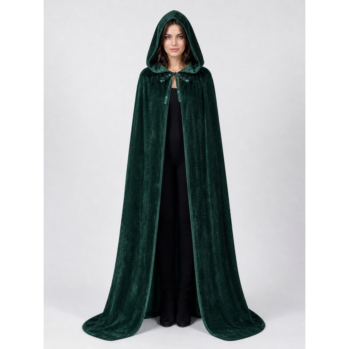 Green Gothic Carnival Cloak with Hood