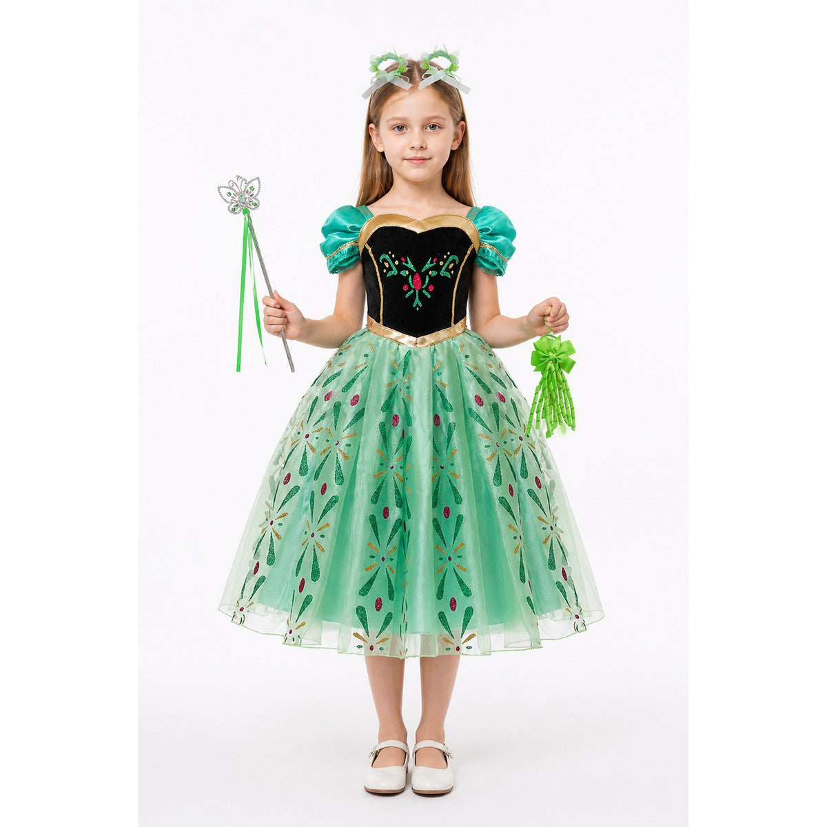 Princess Dress with Corset and Full Skirt for Halloween main product view