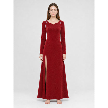 Shrek Cosplay Dress: Red Evening Maxi on-model view