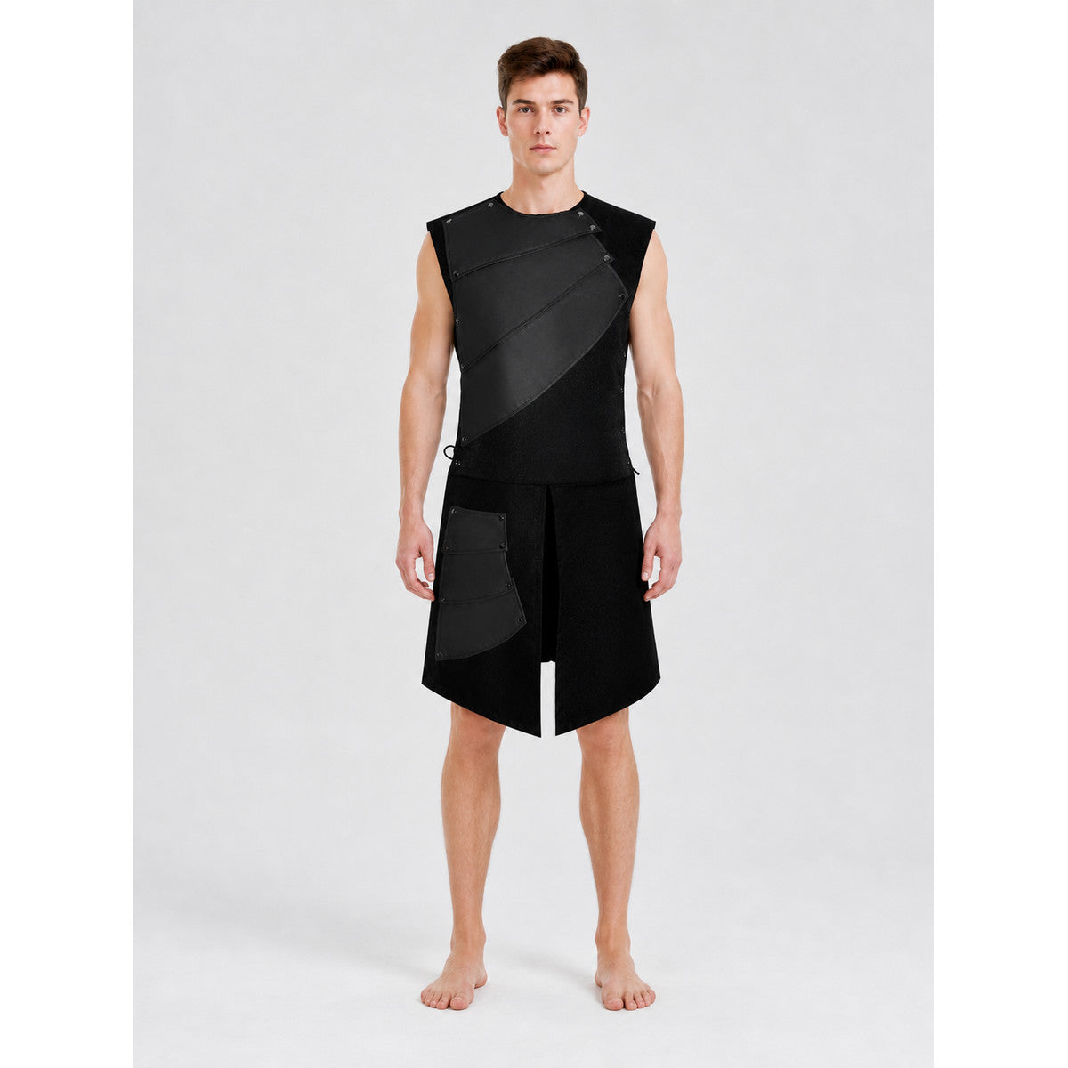 Black Asymmetrical Sleeveless Jumpsuit