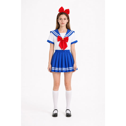 Children’s Sailor Costume with Bow and Stripes main product view