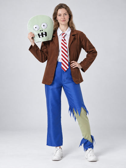 Adult Vampire Costume with Green Head Mask