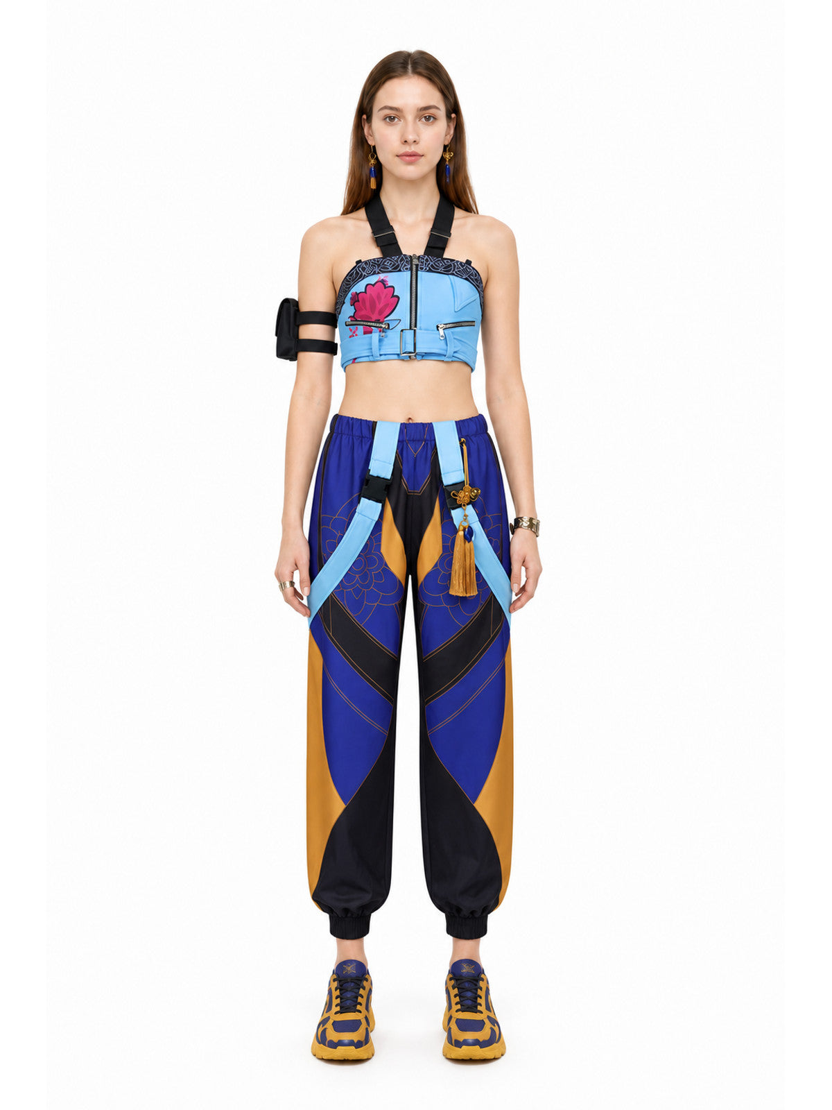 Cosplay Costume with a Cropped Top and Pants main product view