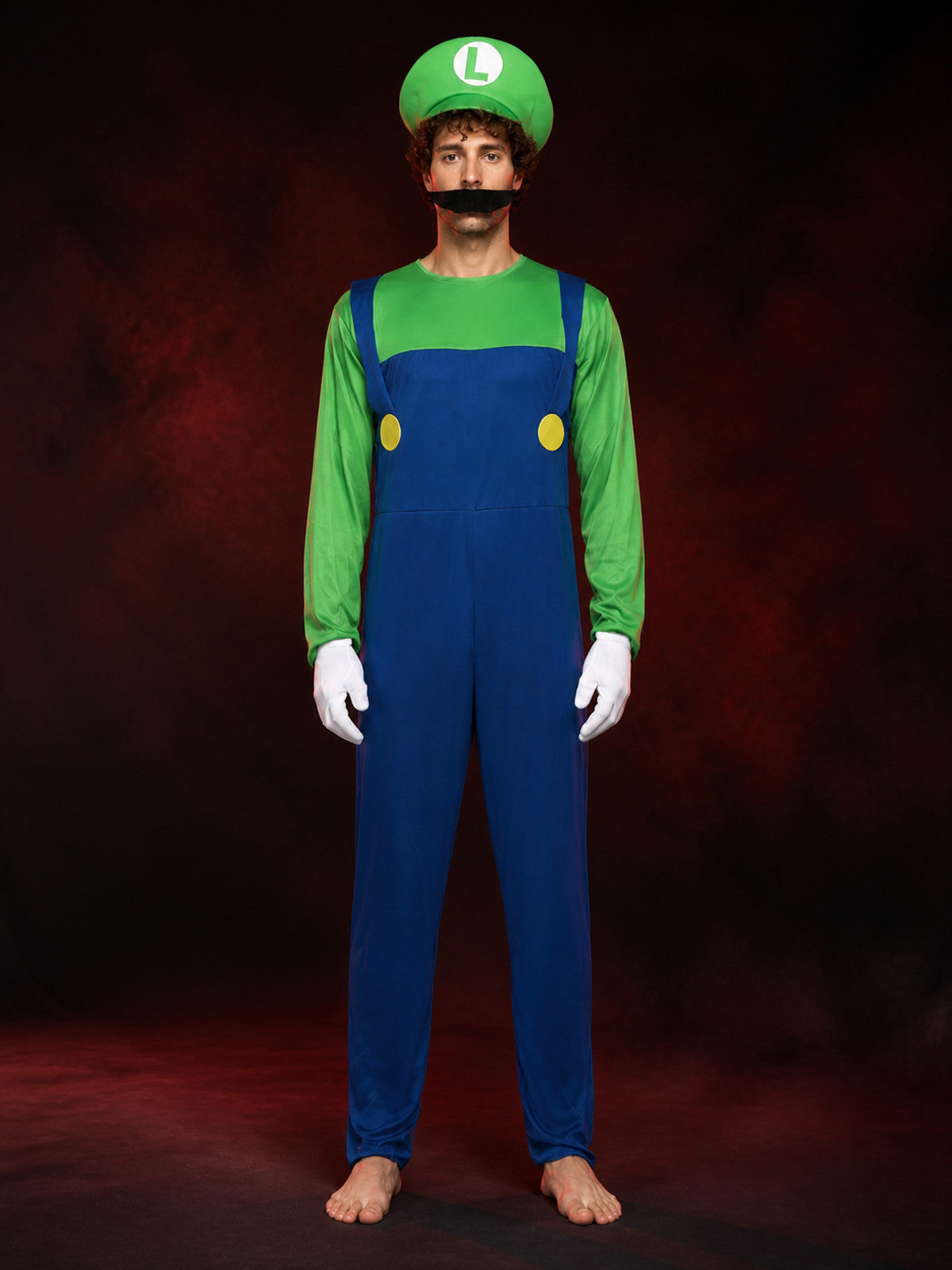 Luigi Carnival Costume Jumpsuit for Masquerades main product view