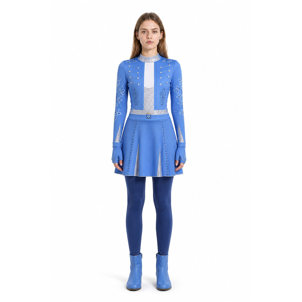 Children’s blue carnival costume with a white collar main product view