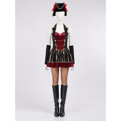 Pirate Cosplay Dress with Gold Decoration