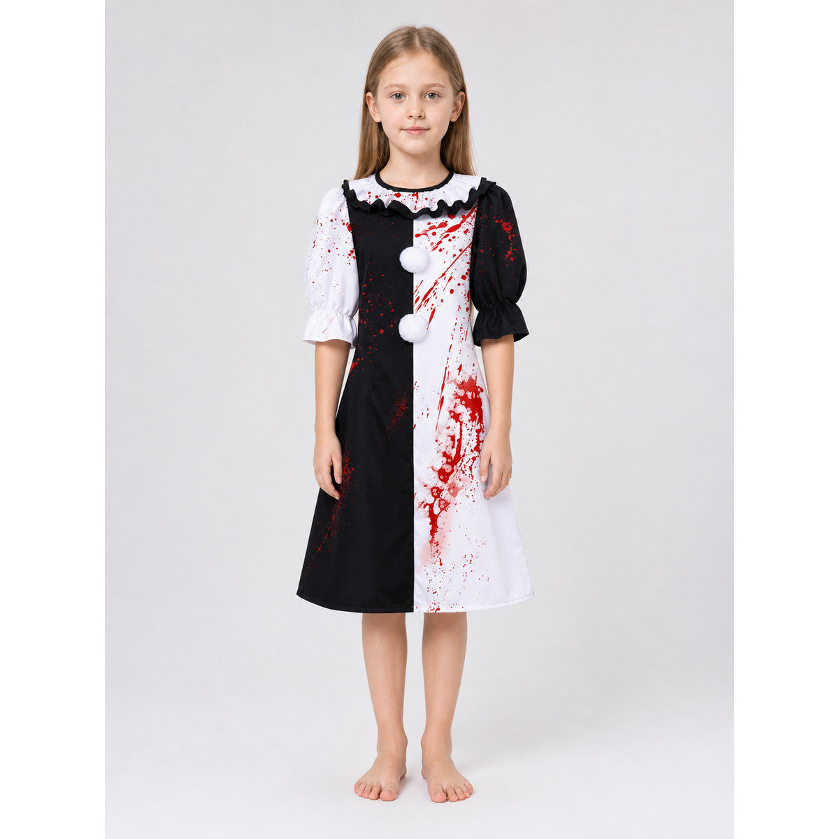 Clown Costume with Blood Splashes for Cosplay