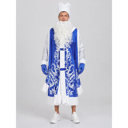Santa Claus Costume with White Trim on-model view