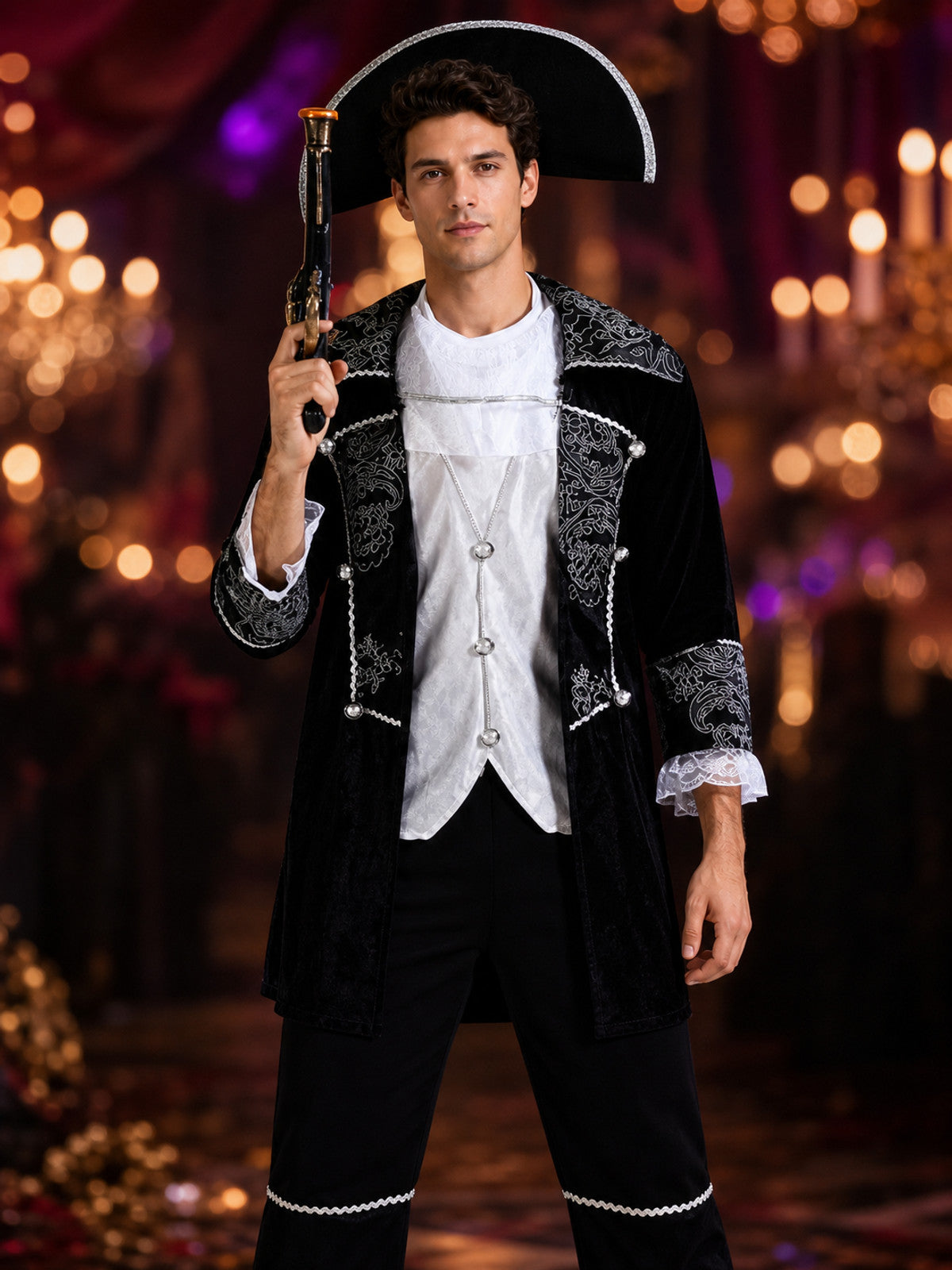 Jack Sparrow Pirate Costume for Halloween on-model view