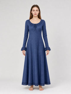Vintage Long Dress with Long Sleeves