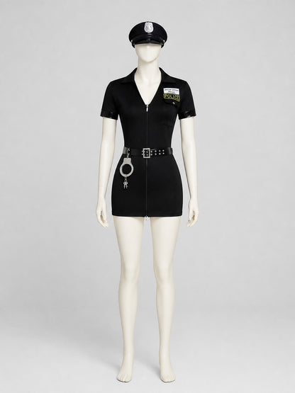 Police Costume with Headwear, Belt, and Accessories on-model view