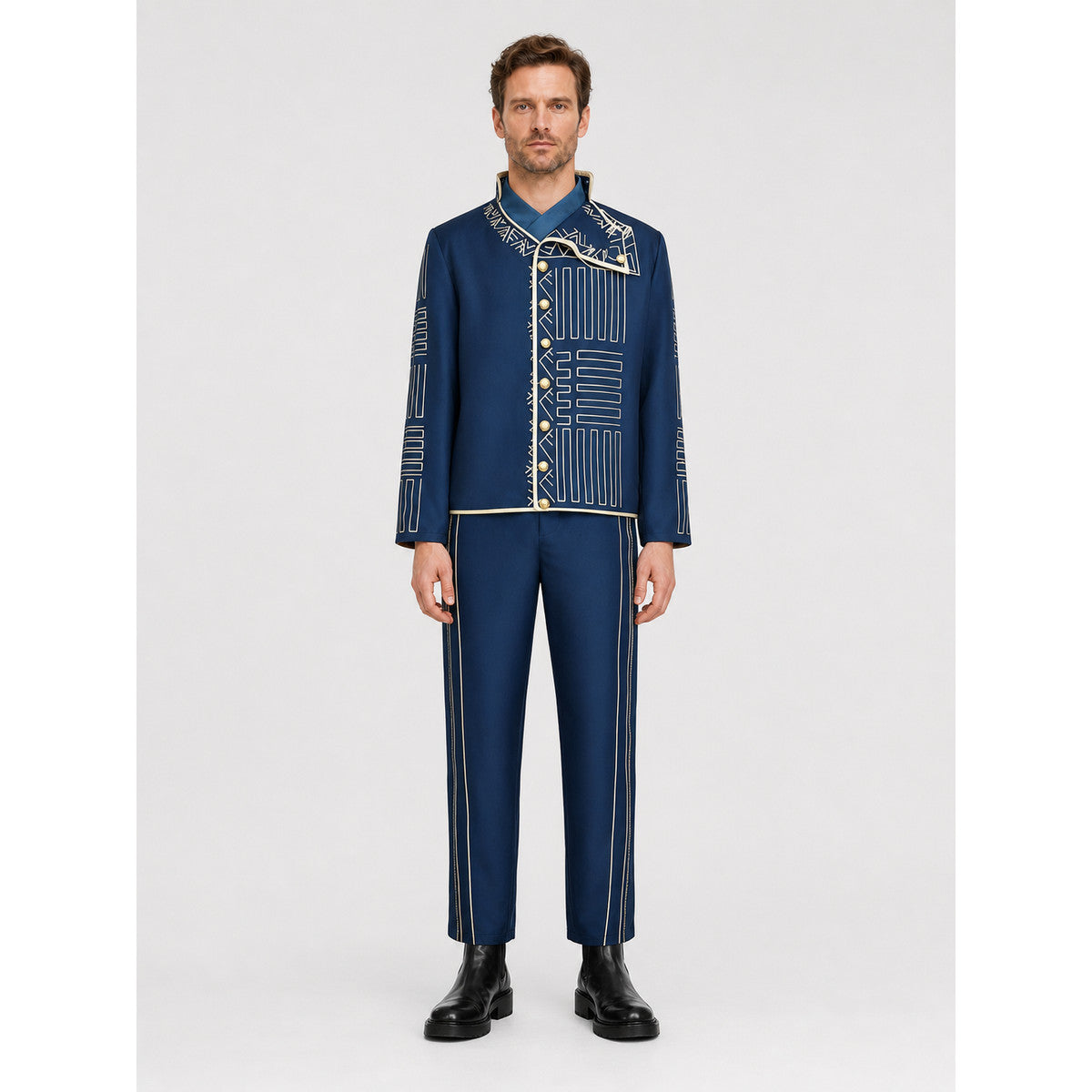Character Cosplay Costume, Jacket and Pants on-model view