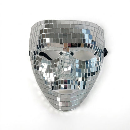 Masquerade Ball Glitter Mirror Face Mask Full Face Male Adult Night Club Mask Party Supplies Eye Mask Home DJ Decor Carnival