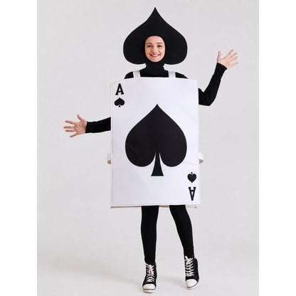 Ace of Spades Playing Card Costume for Performances