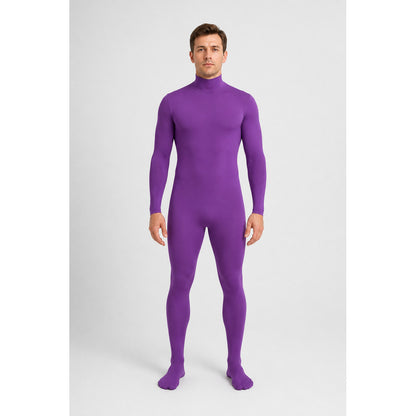 Purple Invisible Person Halloween Jumpsuit with Hood main product view