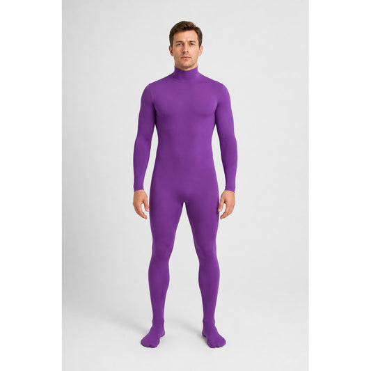 Purple Invisible Person Halloween Jumpsuit with Hood main product view