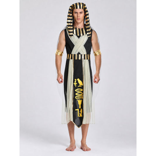 Ancient Egyptian-Style Costume with Pharaonic Decoration
