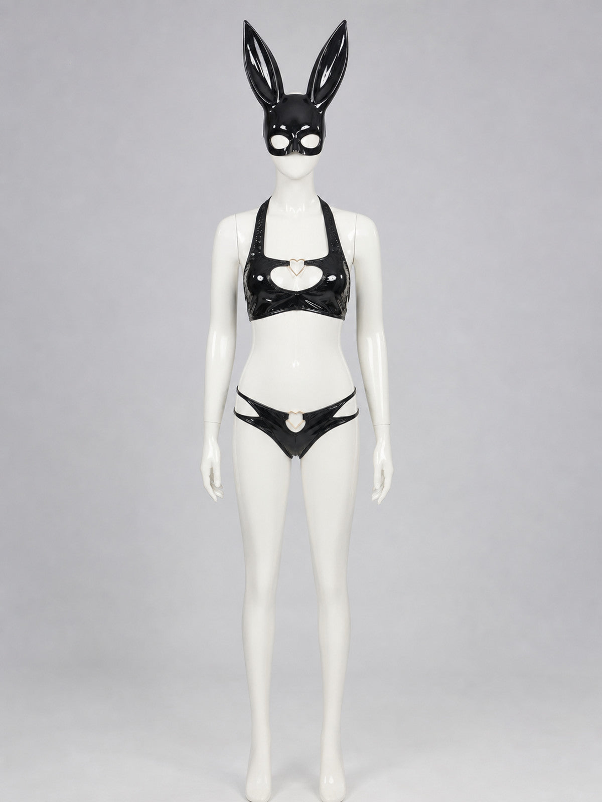 Bunny Costume with Mask and Long Ears on-model view