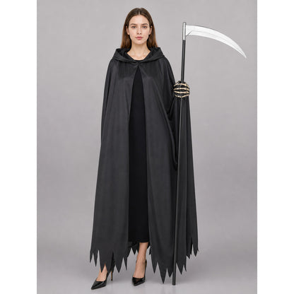 Black Hooded Carnival Cloak for Cosplay