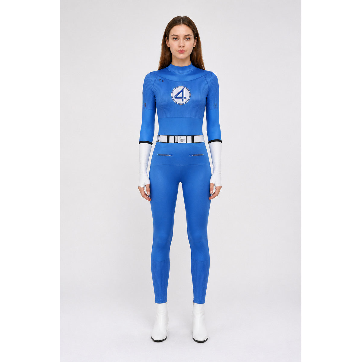 Fantastic Four Costume Jumpsuit with 4 Emblem