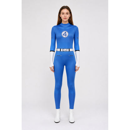 Fantastic Four Costume Jumpsuit with 4 Emblem