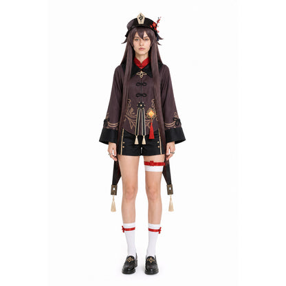 Hu Tao Cosplay Costume with Wig and Accessories main product view