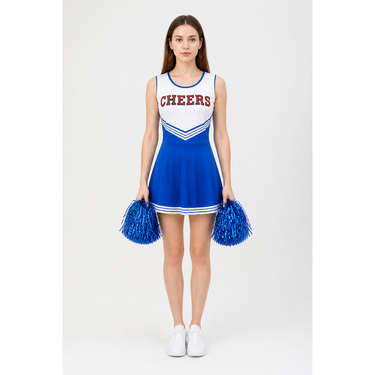 Cheerleading Costume, Dress with Pom-Poms