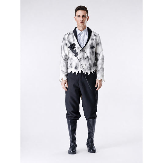 Halloween Gothic Costume: Shirt, Pants, Brooch