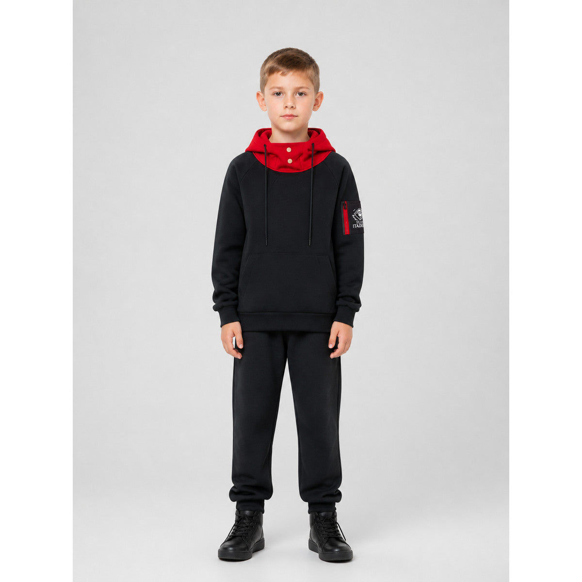Itadori Yuji “Jujutsu Kaisen” Pullover Hoodie on-model view