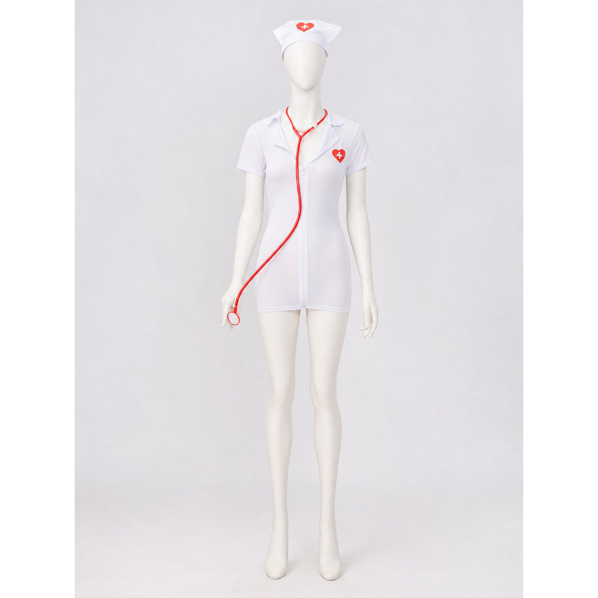 Healthcare Worker Costume for Cosplay, White with Red Cross