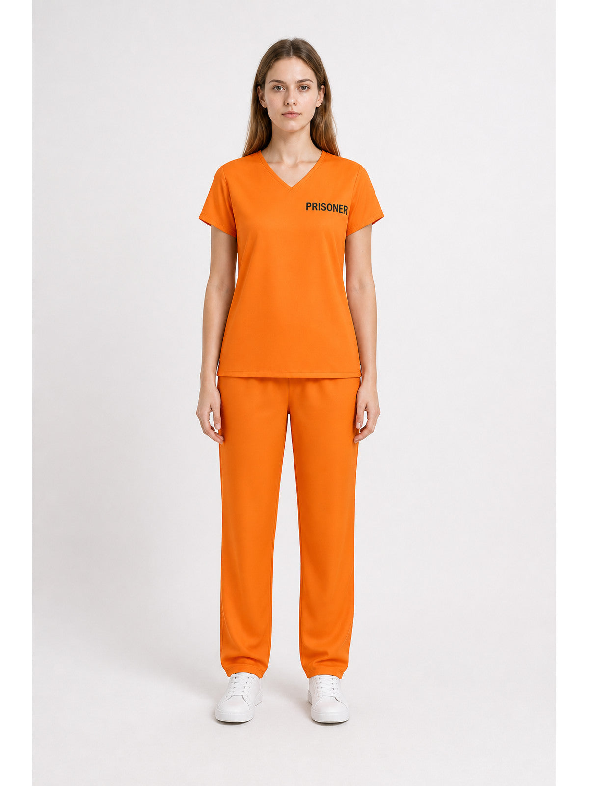 Orange Prisoner Costume, 2-Piece Set main product view