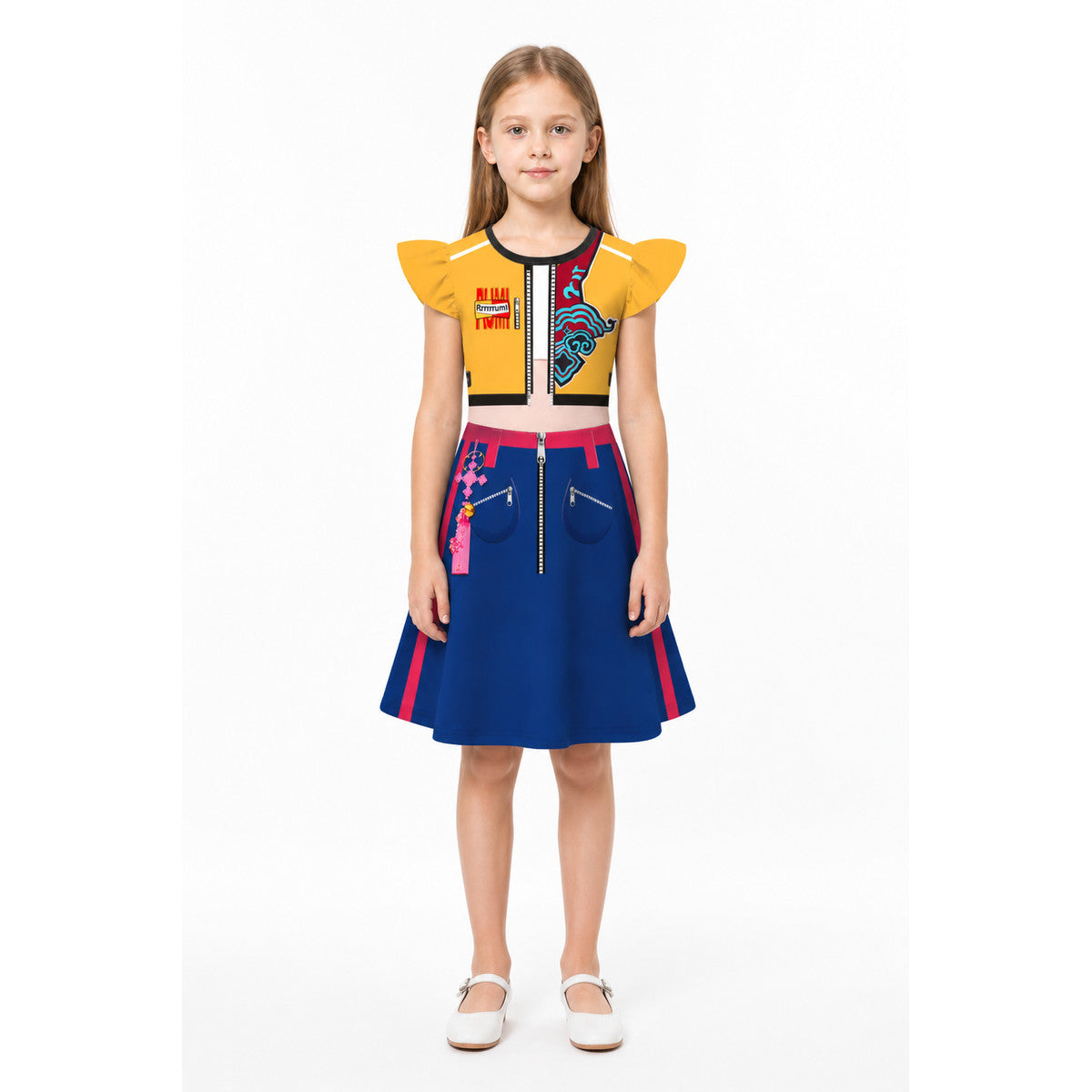 Halloween Printed Striped Carnival Costume Dress