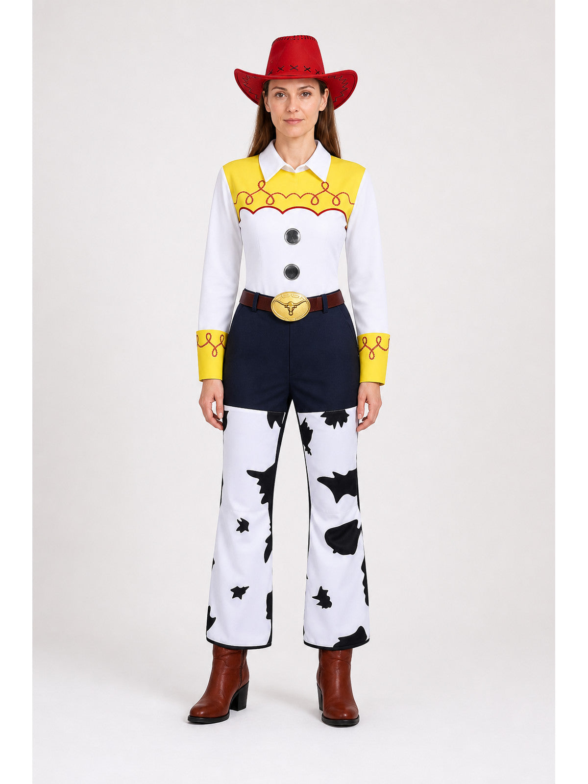 Jessie Costume with Cowboy Hat and Cow Print main product view
