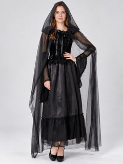 Vampire Costume with Cape and Gloves