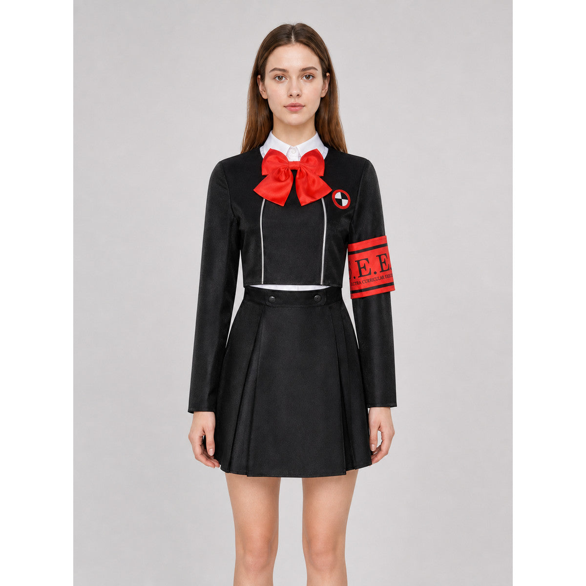 School Uniform with Skirt and Blazer for Cosplay front view