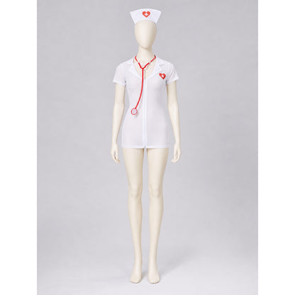 Medical Cosplay Costume, Zip-Up Dress on-model view