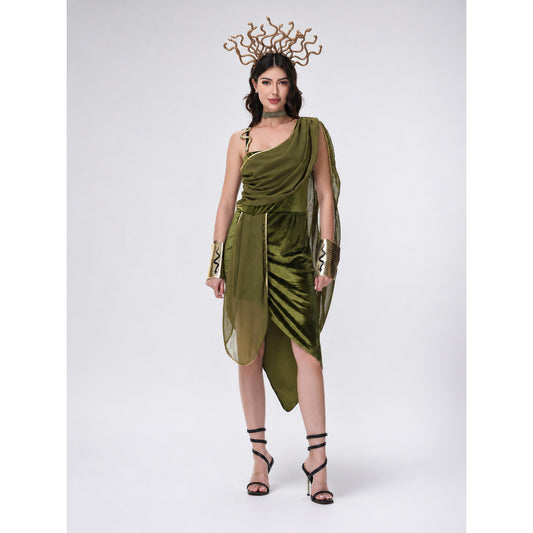 Cleopatra Cosplay Costume with Gold Décor